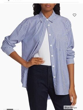 Rag & Bone Maxine Cotton Poplin Striped Shirt